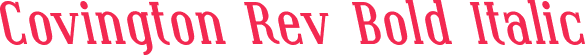 Covington Rev Bold Italic